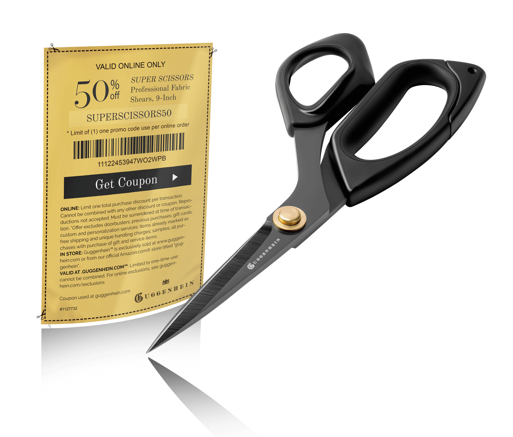 Guggenhein® Super Scissors, Professional Tailor Shears, 9Inch